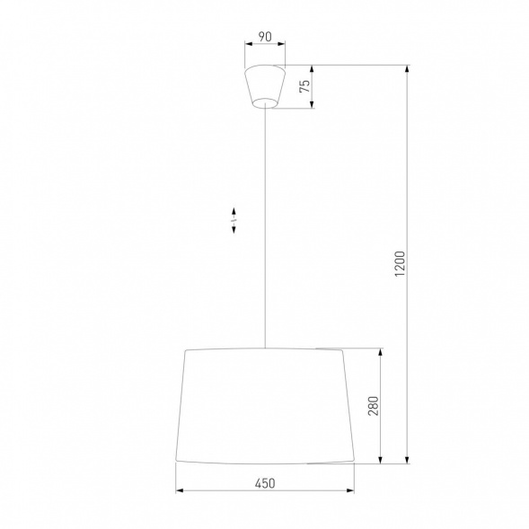 Подвесной светильник TK Lighting 1881 Maja Grafit
