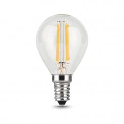 Лампа светодиодная филаментная Gauss E14 5W 2700K прозрачная 105801105