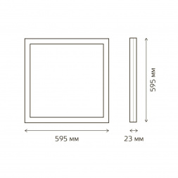 Встраиваемый светодиодный светильник Gauss с равномерной засветкой 842161340