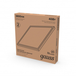 Встраиваемый светодиодный светильник Gauss с равномерной засветкой 842161340