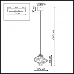 Подвесной светодиодный светильник Odeon Light L-Vision Ordi 5107/3L