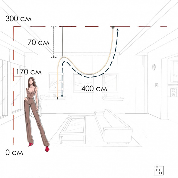 Потолочный светильник LOFT IT Thread 10388C Black