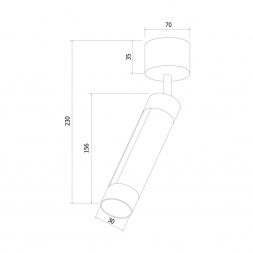 Светодиодный спот Eurosvet Strong 20084/1 LED черный/золото