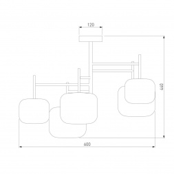 Потолочная люстра Eurosvet Jar 70128/5 хром
