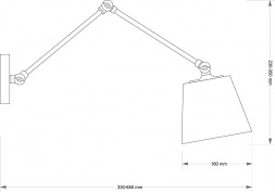 Настенный светильник KUTEK TADEA TAD-K-1(BN/A)