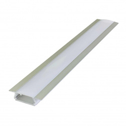 Профиль встраиваемый с рассеивателем серебро 1м.  Apeyron 08-06