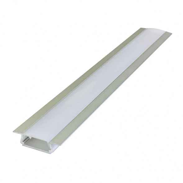 Профиль встраиваемый с рассеивателем серебро 1м.  Apeyron 08-06