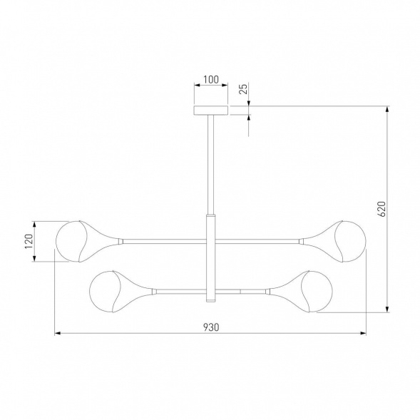 Подвесная люстра Eurosvet Calyx 60168/6 латунь