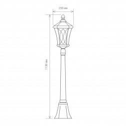 Уличный светильник Elektrostandard Virgo F черное золото a031929