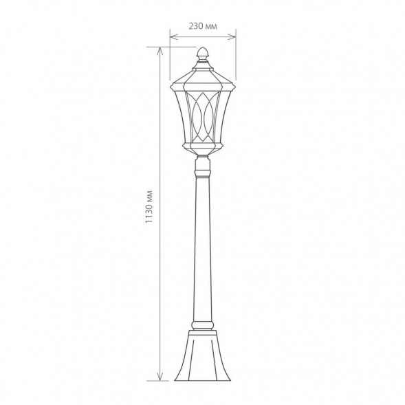 Уличный светильник Elektrostandard Virgo F черное золото a031929