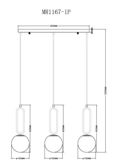 Подвесной светильник MyFar Pierre MR1168-3P