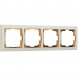 Рамка на 4 поста Werkel Snabb слоновая кость/золото W0041932 4690389160929