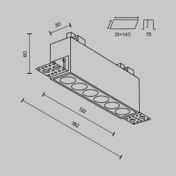 Встраиваемый светильник Maytoni Technical Points DL065-12W3-6K-TRS-B