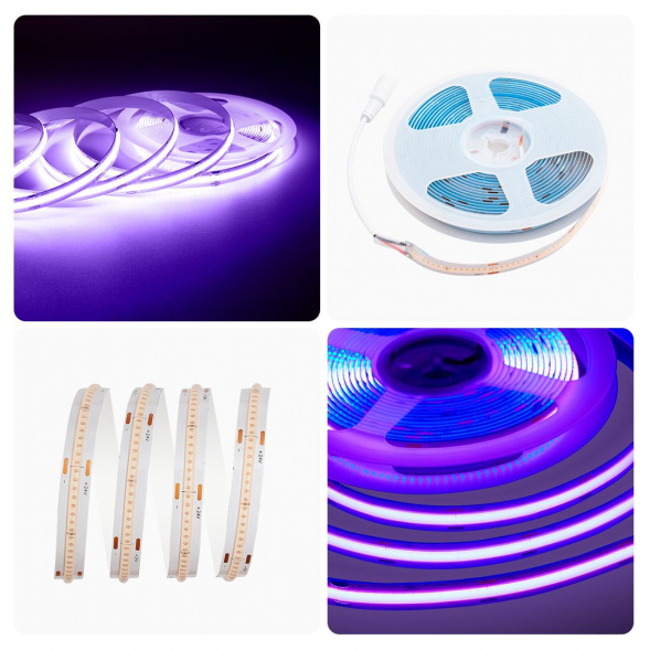 Светодиодная лента Apeyron 14W/m 512LED/m COB фиолетовый 2M 206ОО