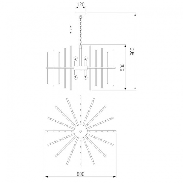 Подвесная люстра Bogates Allure 356/8 Smart