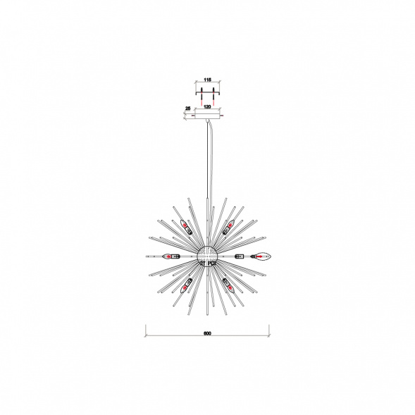 Подвесной светильник Vele Luce Brina VL5674P10