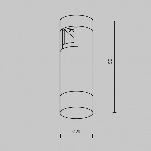 Трековый светодиодный светильник Maytoni Flarity Skim TR145-1-3W4K-W-B