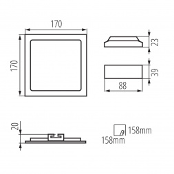 Встраиваемый светодиодный светильник Kanlux KATRO V2LED 12W-NW-SR 28939