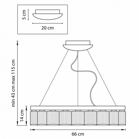 Подвесная светодиодная люстра Lightstar Nibbler 812186