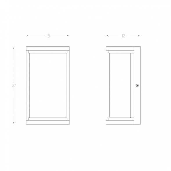 Уличный настенный светодиодный светильник Arte Lamp Atlantis A2313AL-1BK