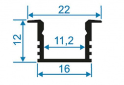 Профиль встраиваемый с рассеивателем серебро 1м. Apeyron 08-11