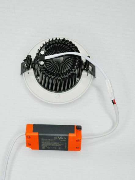 Встраиваемый светодиодный светильник Elvan VLS-006R-12W-WW-Wh