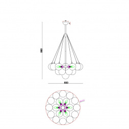 Подвесная люстра Freya Fiesta FR5231PL-06BS