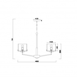 Подвесная люстра Freya Karen FR5096PL-05CH