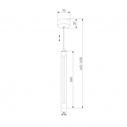 Подвесной светодиодный светильник Eurosvet Strong 50189/1 LED матовое золото