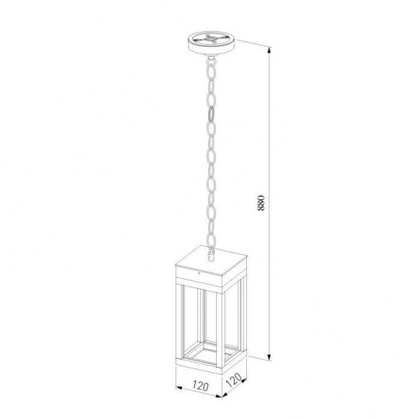 Уличный подвесной светодиодный светильник Elektrostandard Frame 1528 Techno Led серый a051858