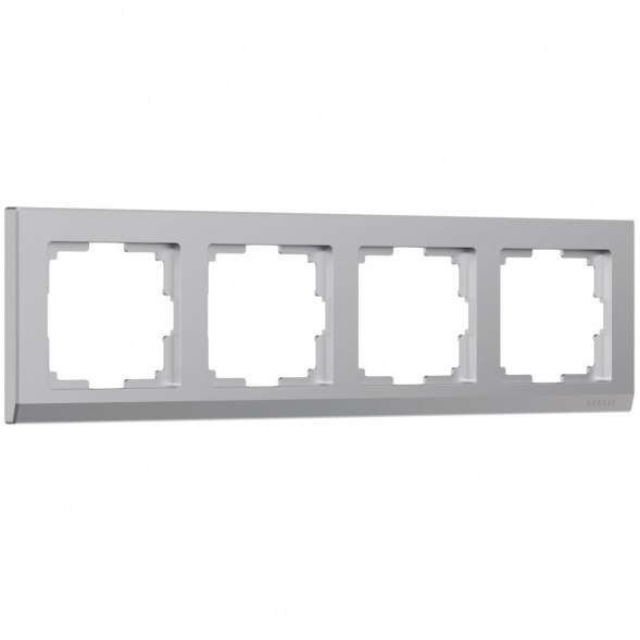 Рамка на 4 поста Werkel Stark серебряный W0041806 4690389161902