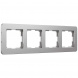 Рамка Werkel Platinum на 4 поста алюминий W0042606 4690389184505