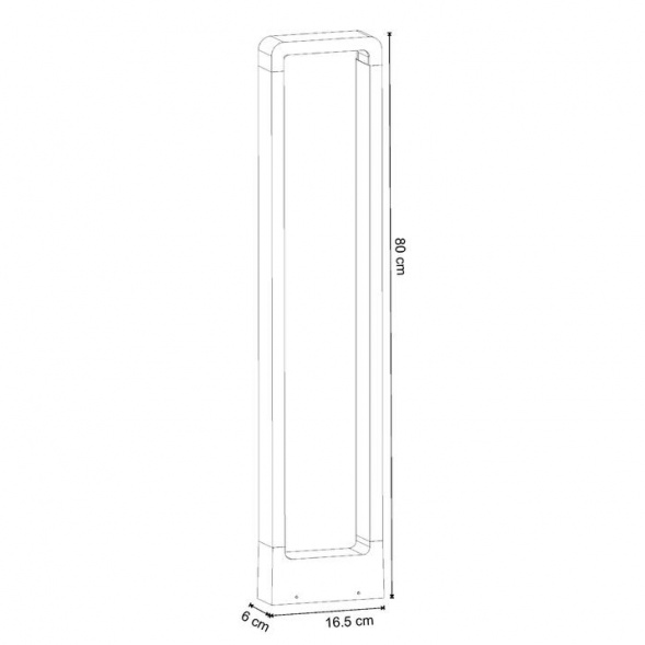 Уличный светодиодный светильник Arte Lamp Trapezio A2080PA-1BK