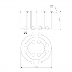 Подвесная люстра Bogates Brook 359/12 латунь