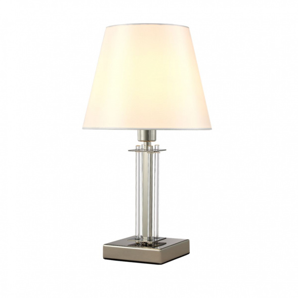 Настольная лампа Crystal Lux Nicolas LG1 Nickel/White