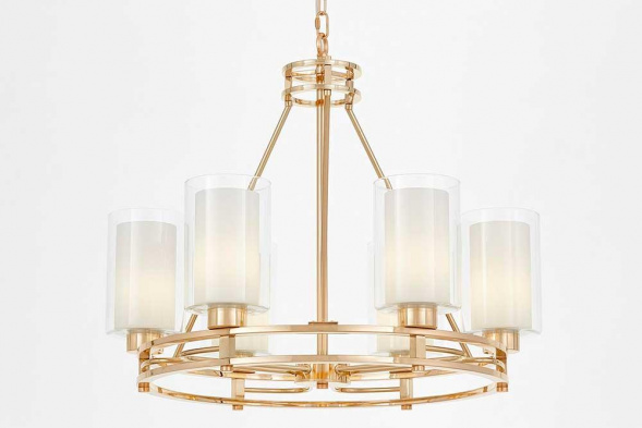 Подвесная люстра Lumina Deco Marietta LDP 8025-6 F.GD+WT