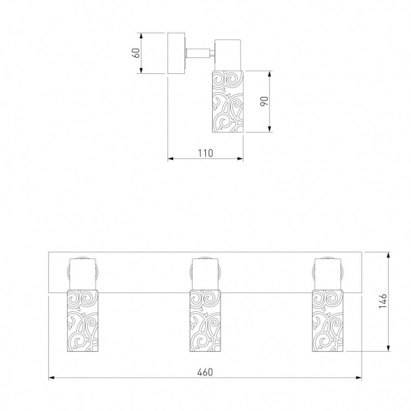 Спот Eurosvet 21130/3 хром/венге