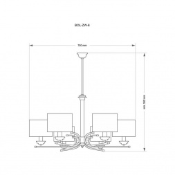 Подвесная люстра Kutek Mood Bolt BOL-ZW-6(N)