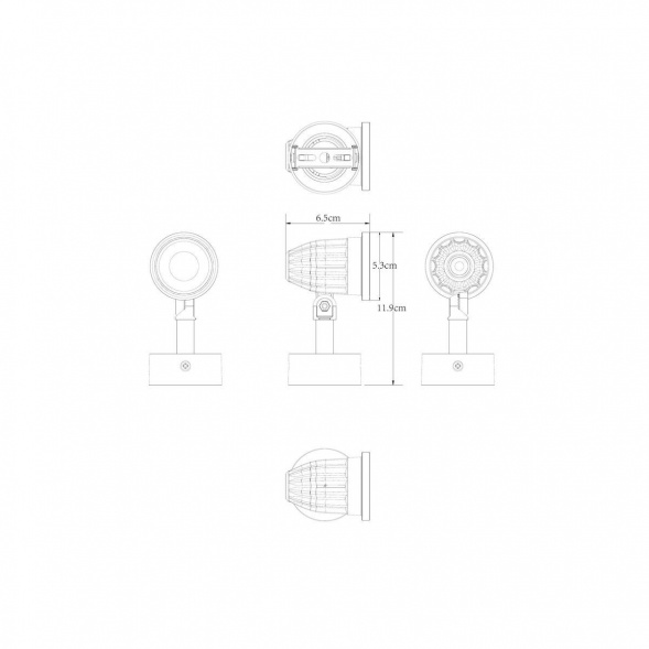 Уличный настенный светодиодный светильник Arte Lamp Elsie A1127AL-1BK