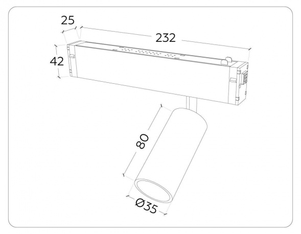 Трековый светодиодный светильник Ambrella Light Track System Magnetic 220V GL1202