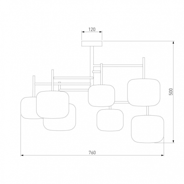 Потолочная люстра Eurosvet Jar 70128/7 хром