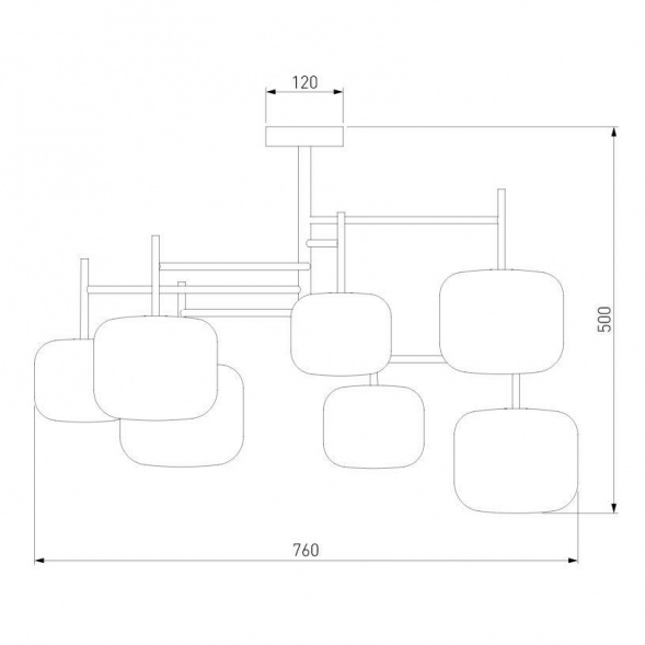 Потолочная люстра Eurosvet Jar 70128/7 хром