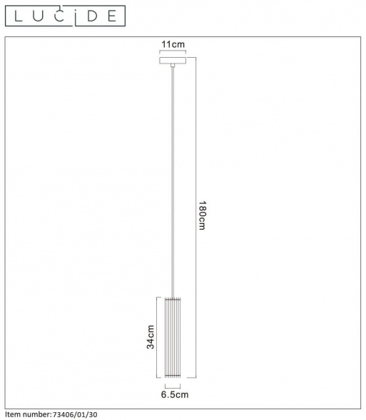 Подвесной светильник Lucide Lionel 73406/01/30