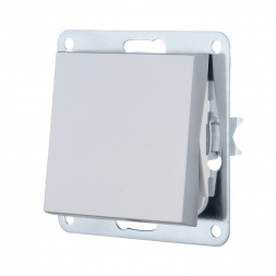 Переключатель LK Studio 1-кл., на 2 направления (схема 6) 16 A, 250 B (серебристый металлик) LK80 840303-1