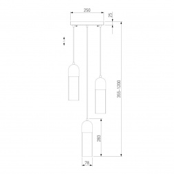 Подвесная люстра Eurosvet Airon 50180/3 янтарный
