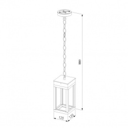 Уличный подвесной светодиодный светильник Elektrostandard Frame 1528 Techno Led черный a051857
