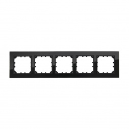 Рамка LK Studio 5-постовая из натурального темного стекла LK60 864510-1