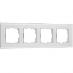 Рамка Werkel Senso на 4 поста белый стекло soft-touch W0043101 4690389200458