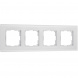 Рамка Werkel Senso на 4 поста белый стекло soft-touch W0043101 4690389200458