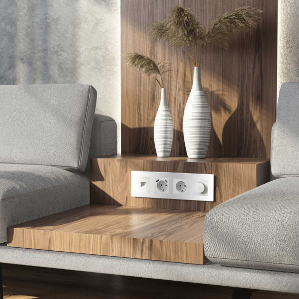 Рамка Werkel Senso на 4 поста белый стекло soft-touch W0043101 4690389200458